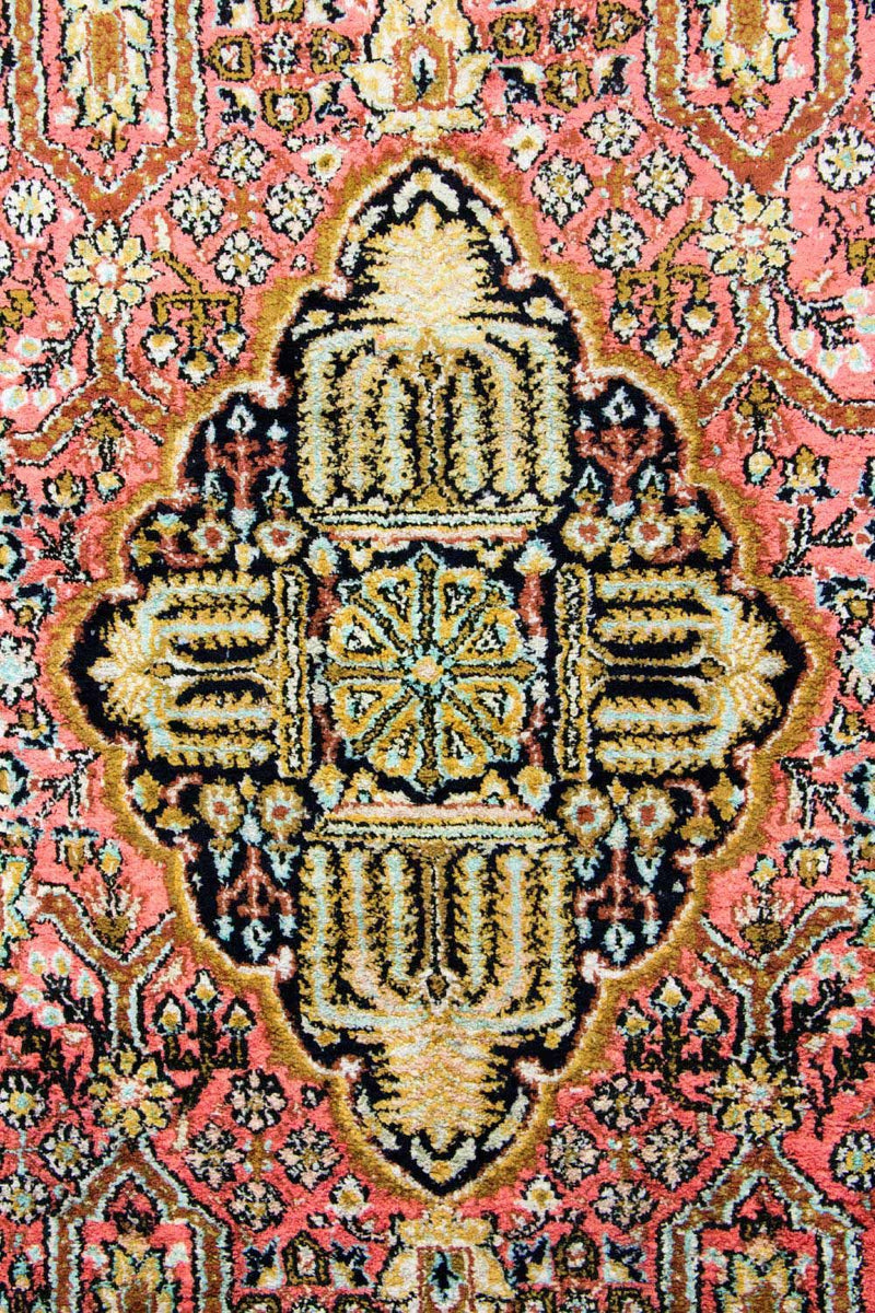 Alfombra de seda - Kayseri - 169 x 105 cm - rosa