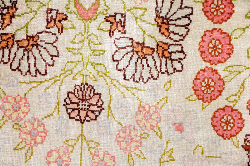 Alfombra de seda - Hereke seda - Prima - 100 x 64 cm - beige