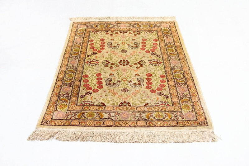 Alfombra de seda - Hereke seda - Prima - 100 x 64 cm - beige