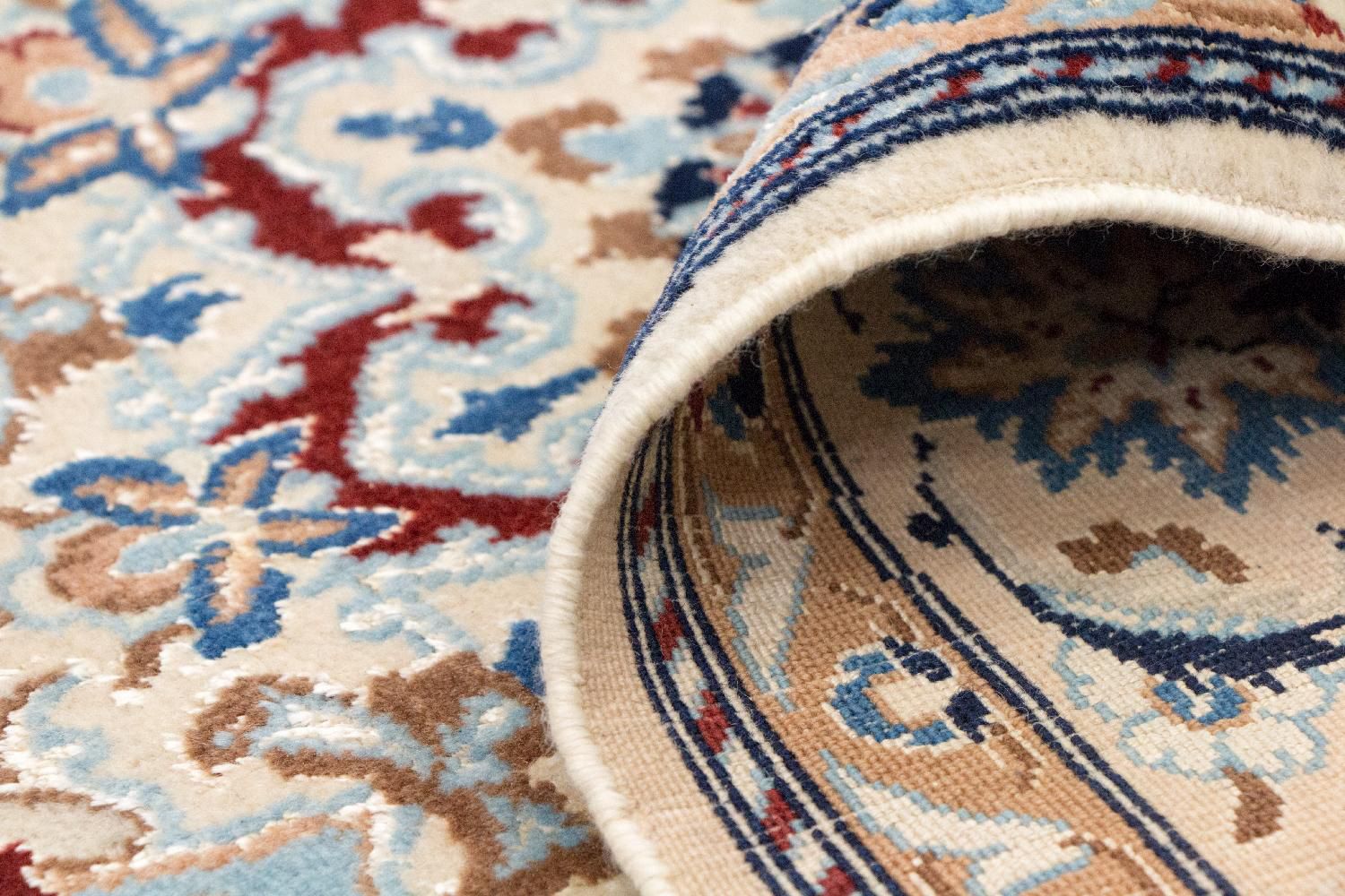 Alfombra Persa - Nain - Real - 236 x 147 cm - azul oscuro