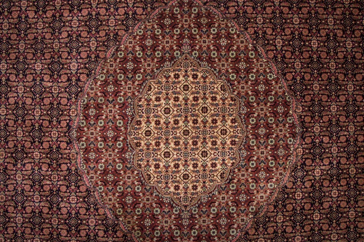 Alfombra Persa - Tabriz - Real - 353 x 252 cm - azul oscuro