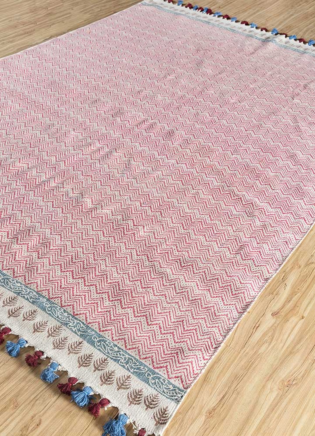 Alfombra Kelim - Tendencia - 300 x 180 cm - rosa