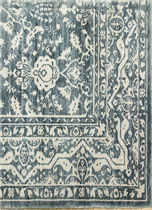 Alfombra de viscosa - 90 x 60 cm - verde menta