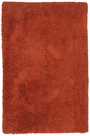 Alfombra de pelo largo - 215 x 155 cm - óxido