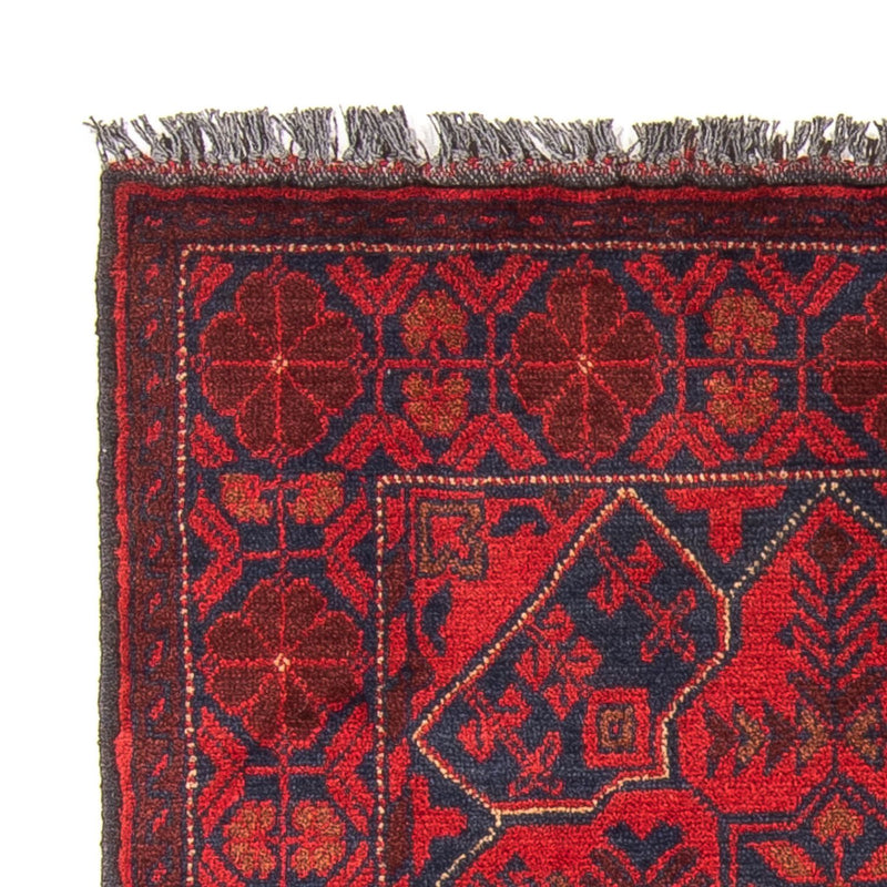 Alfombra afgana - Kunduz - 125 x 78 cm - rojo oscuro