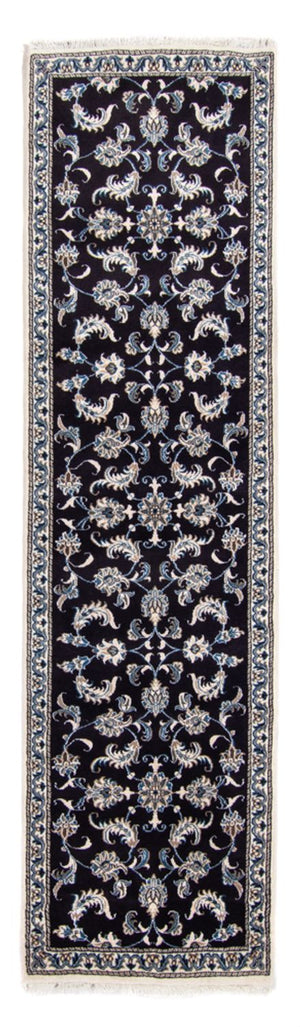 Alfombra de pasillo Alfombra persa - Nain - 291 x 78 cm - azul oscuro