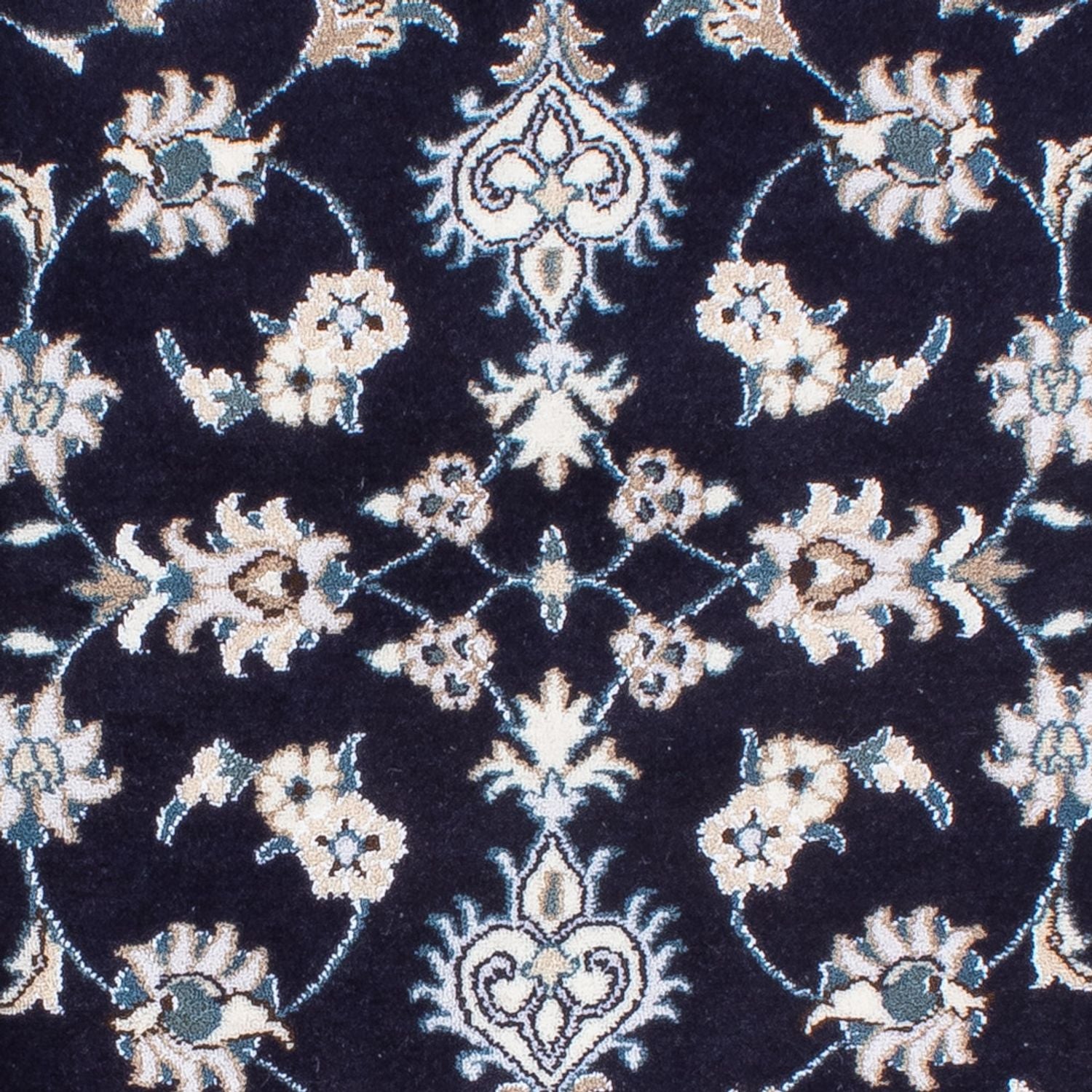 Alfombra de pasillo Alfombra persa - Nain - 202 x 78 cm - azul oscuro