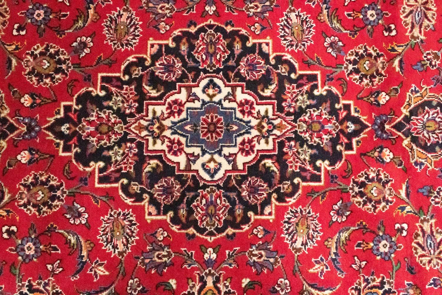 Alfombra persa - Keshan - 303 x 202 cm - rojo