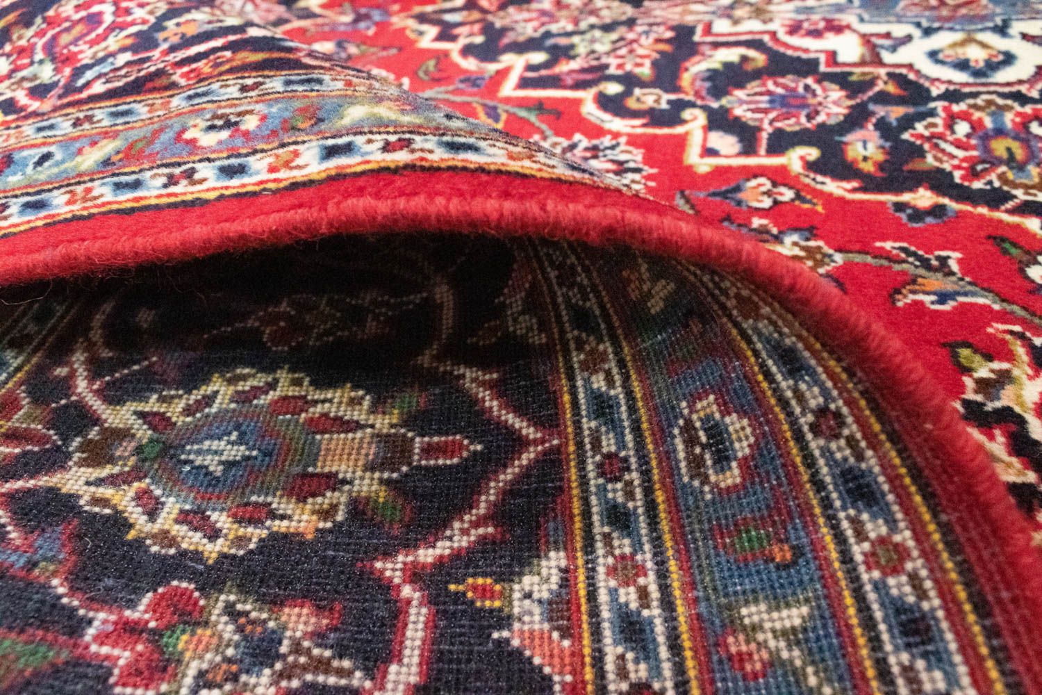 Alfombra persa - Keshan - 303 x 202 cm - rojo