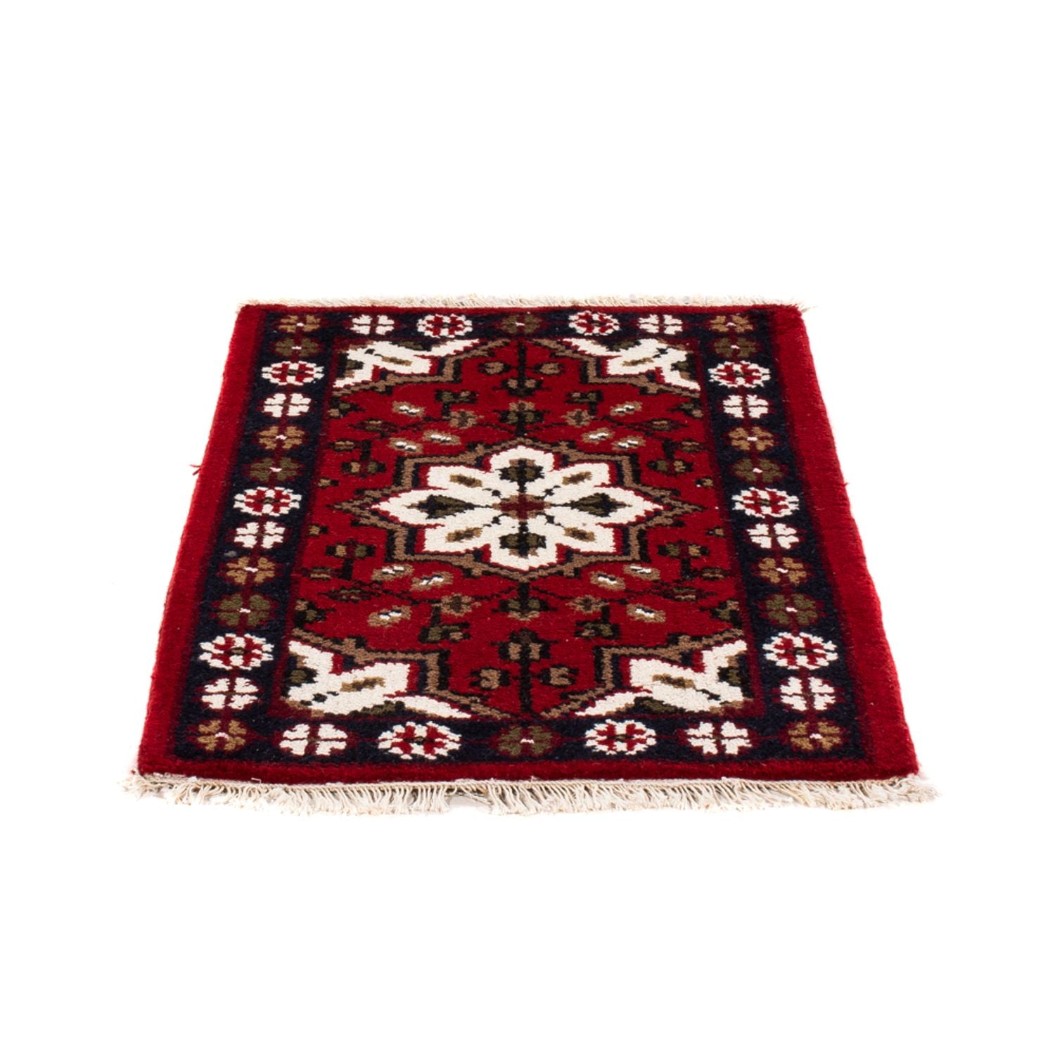 Alfombra oriental - 90 x 60 cm - rojo