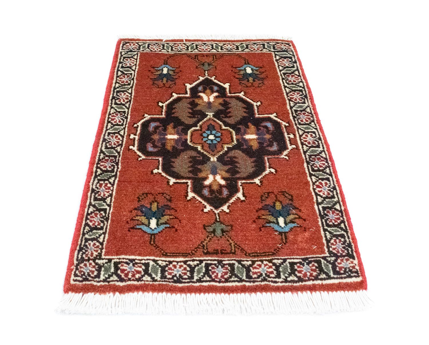 Alfombra persa - Nómada cuadrado  - 54 x 40 cm - naranja