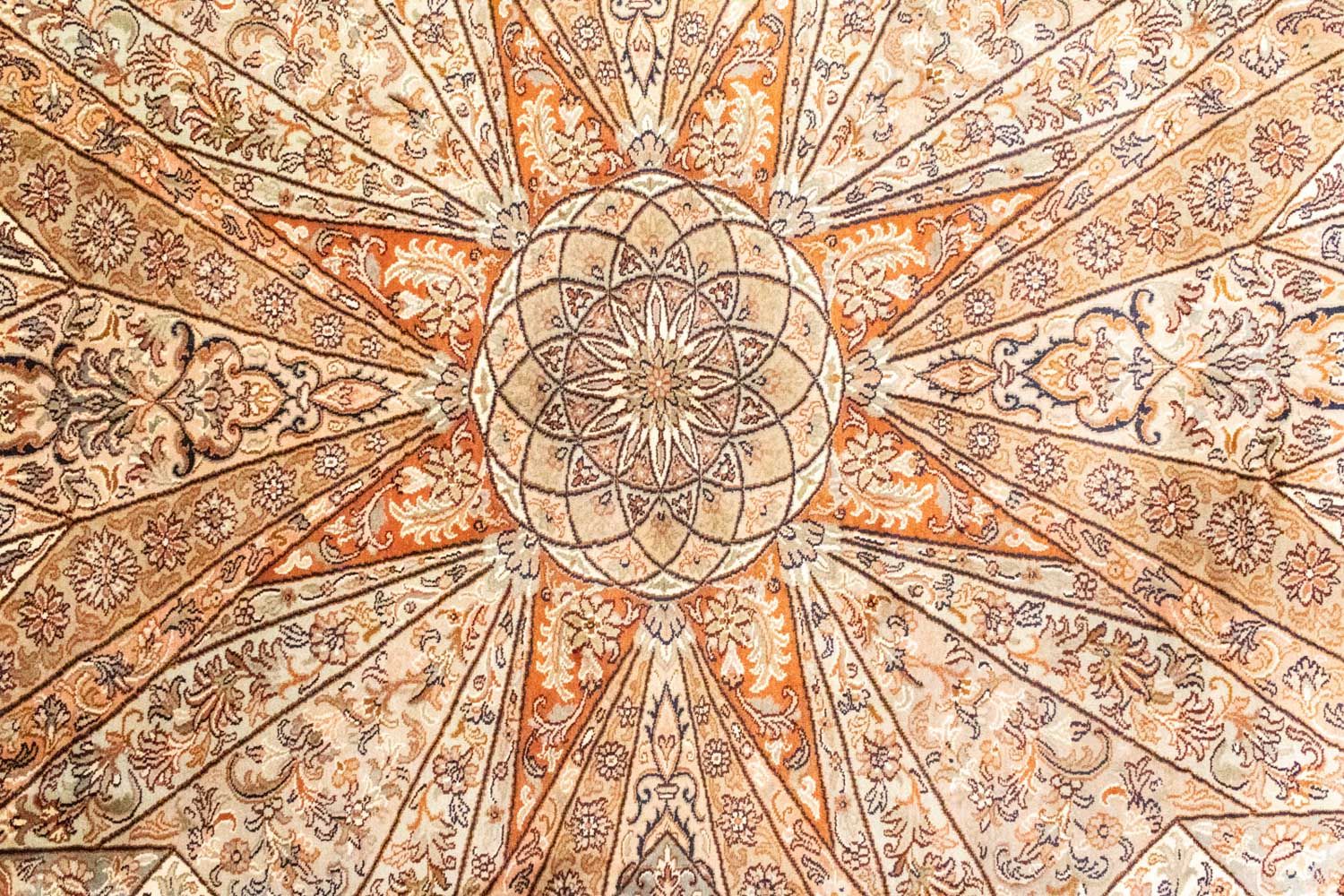 Alfombra de seda - Seda de Cachemira - 279 x 185 cm - marrón