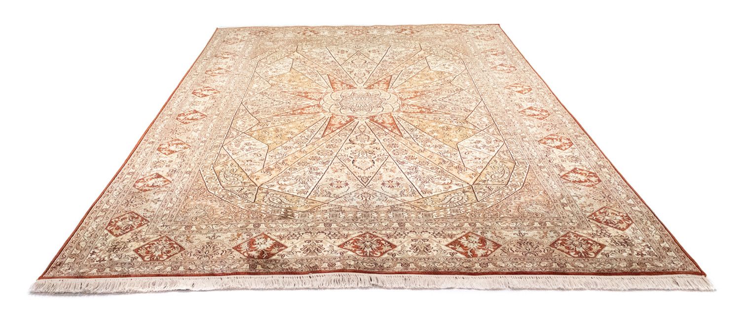 Alfombra de seda - Seda de Cachemira - 270 x 185 cm - marrón