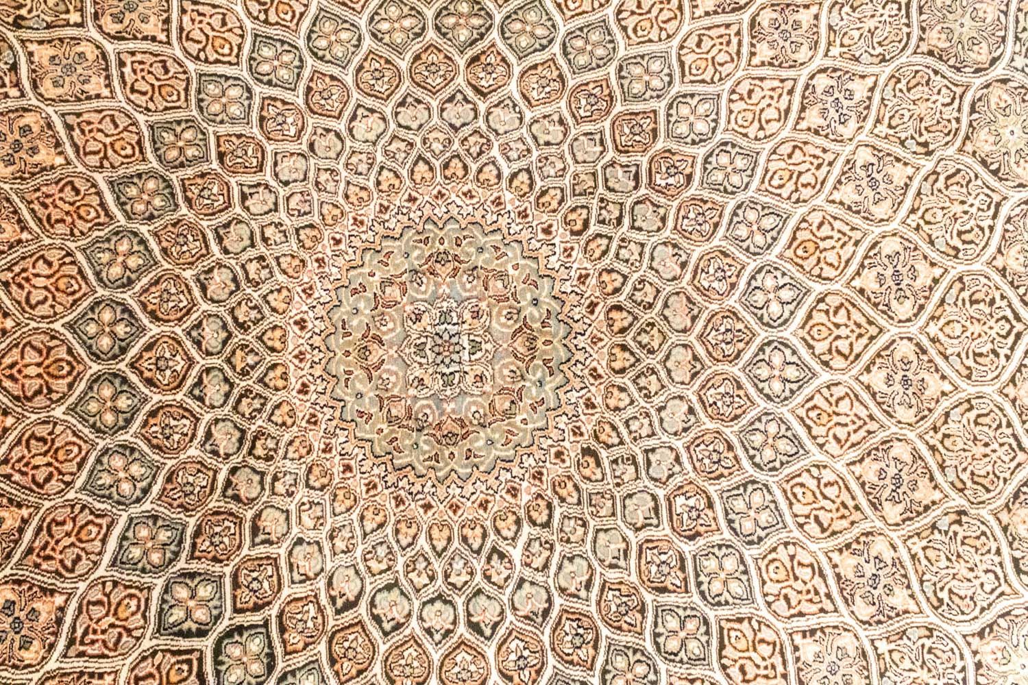 Alfombra de seda - Seda de Cachemira - 280 x 185 cm - marrón