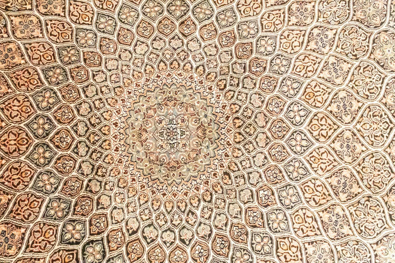 Alfombra de seda - Seda de Cachemira - 280 x 185 cm - marrón