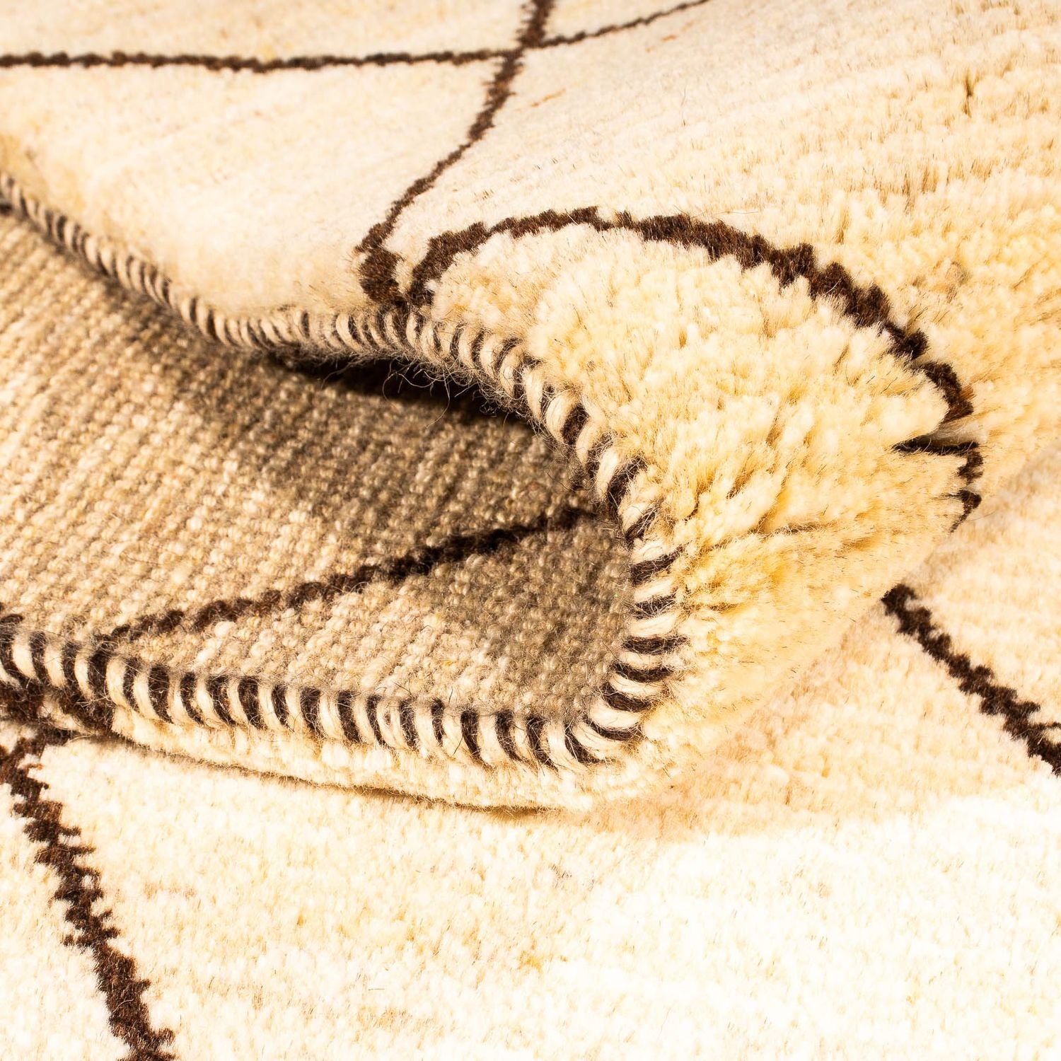 Alfombra Gabbeh - Loribaft Persa - 193 x 151 cm - beige