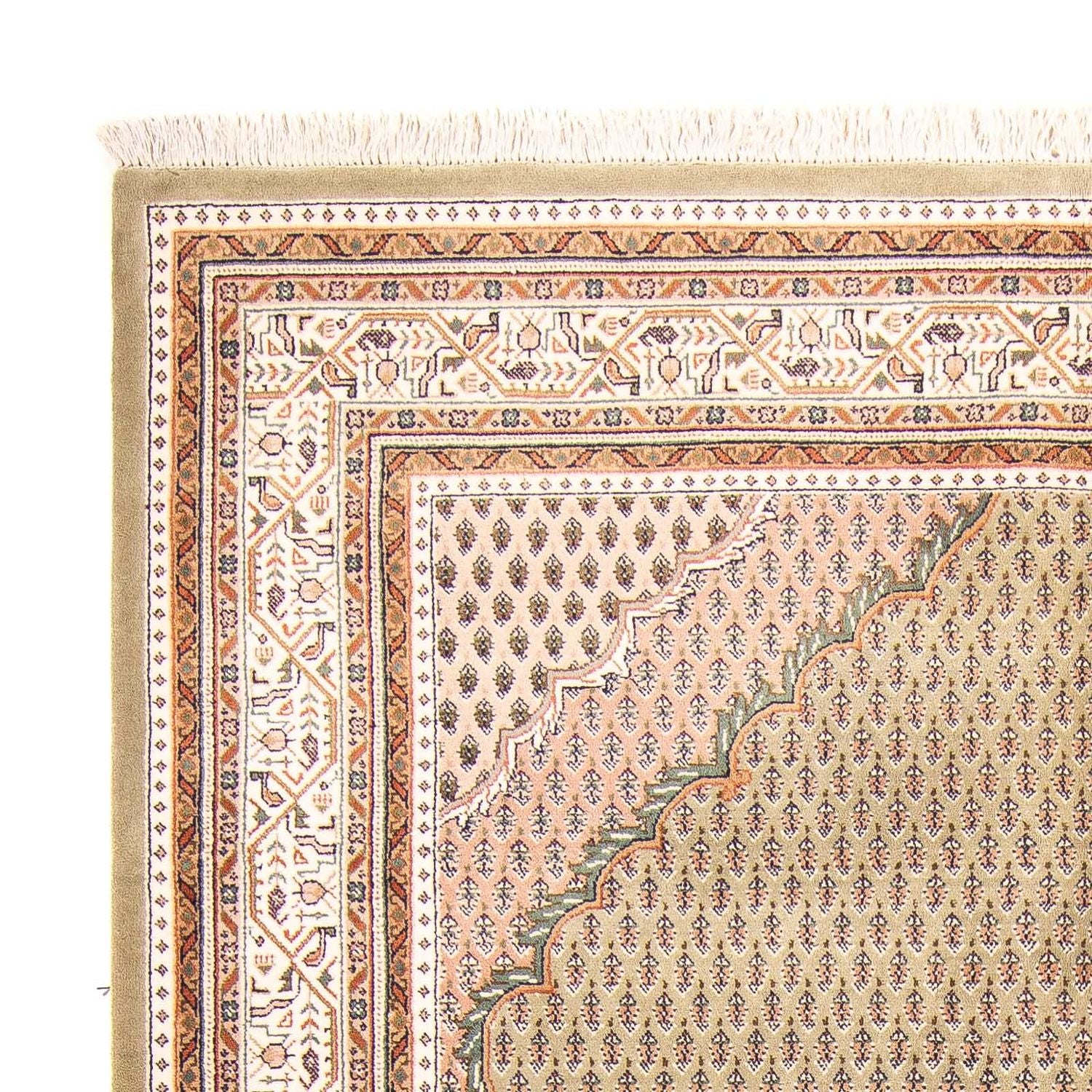Alfombra oriental - Mir - Indus - 238 x 176 cm - beige claro