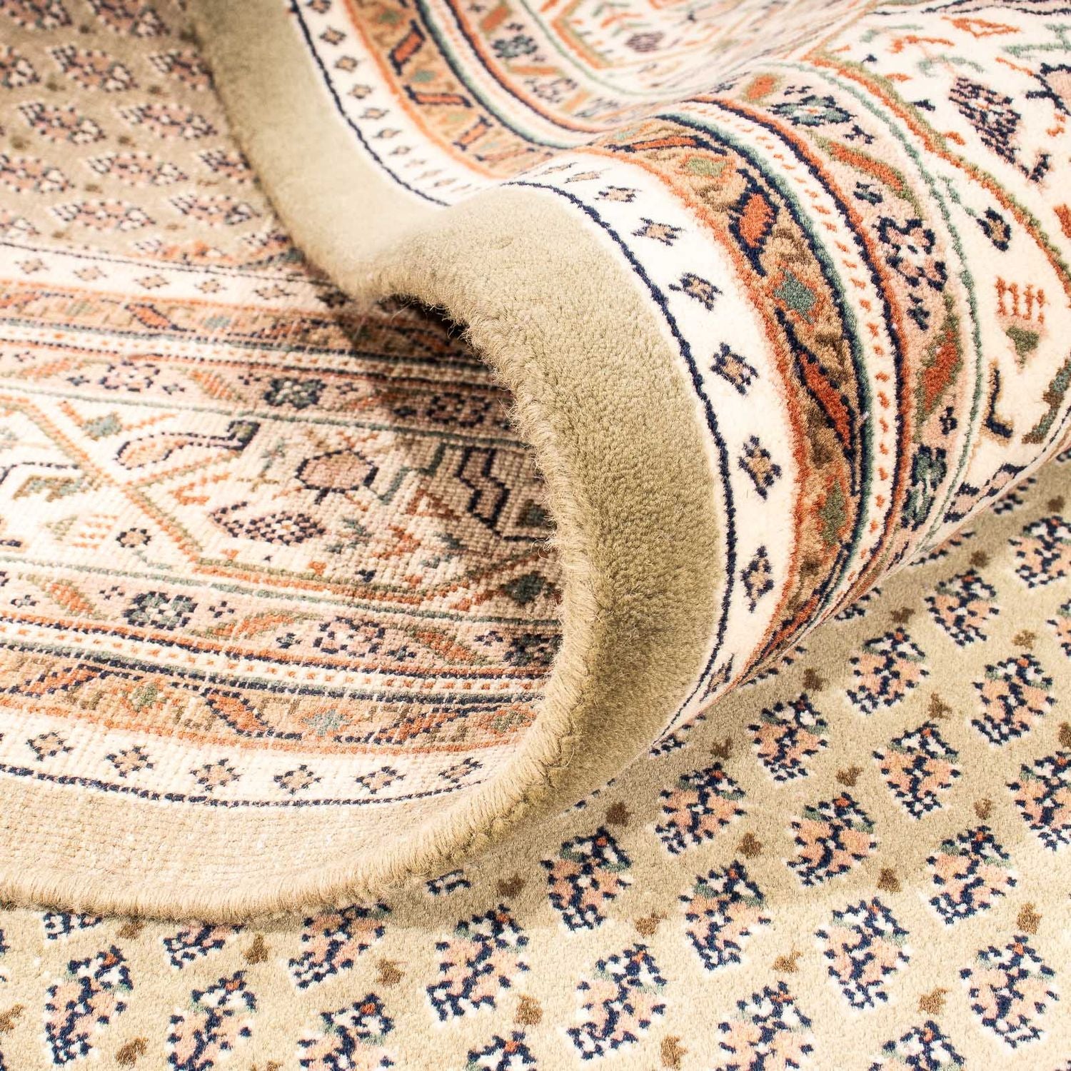 Alfombra oriental - Mir - Indus - 238 x 176 cm - beige claro