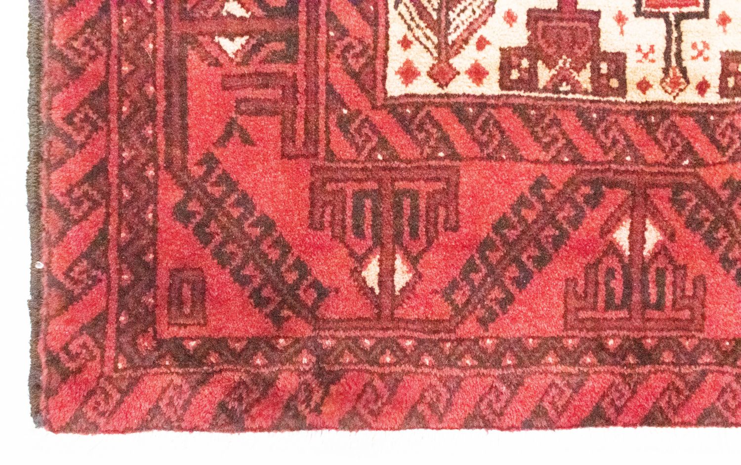 Alfombra de pasillo Alfombra Belutsch - 178 x 103 cm - rojo