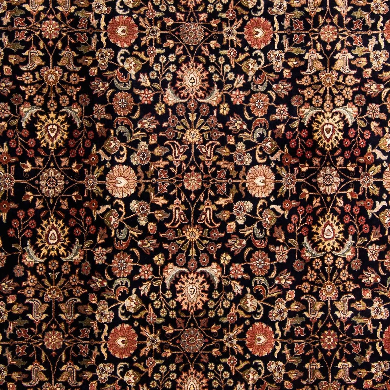Alfombra oriental - Keshan - Indus - 312 x 201 cm - azul oscuro