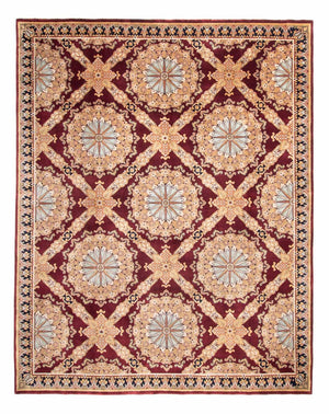 Alfombra oriental - Keshan - Indus - 307 x 244 cm - rojo oscuro