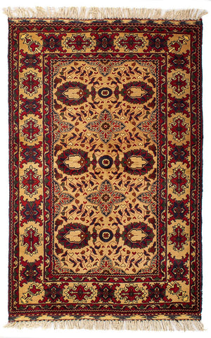 Alfombra afgana - 156 x 101 cm - beige