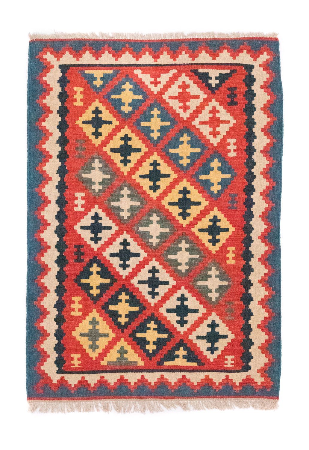 Alfombra Kelim - Oriental - 150 x 102 cm - rojo