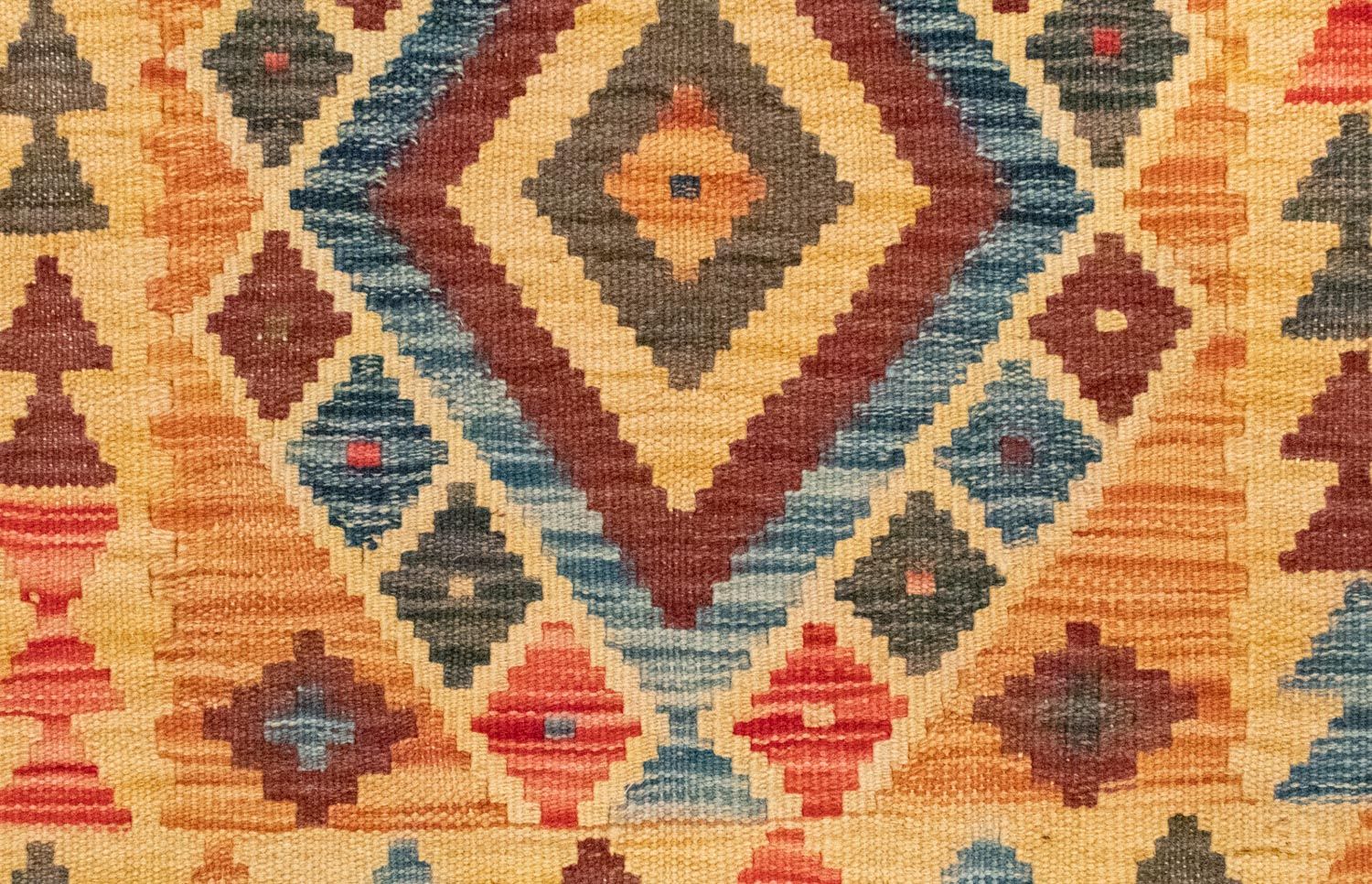 Alfombra Kelim - Oriental - 127 x 86 cm - amarillo