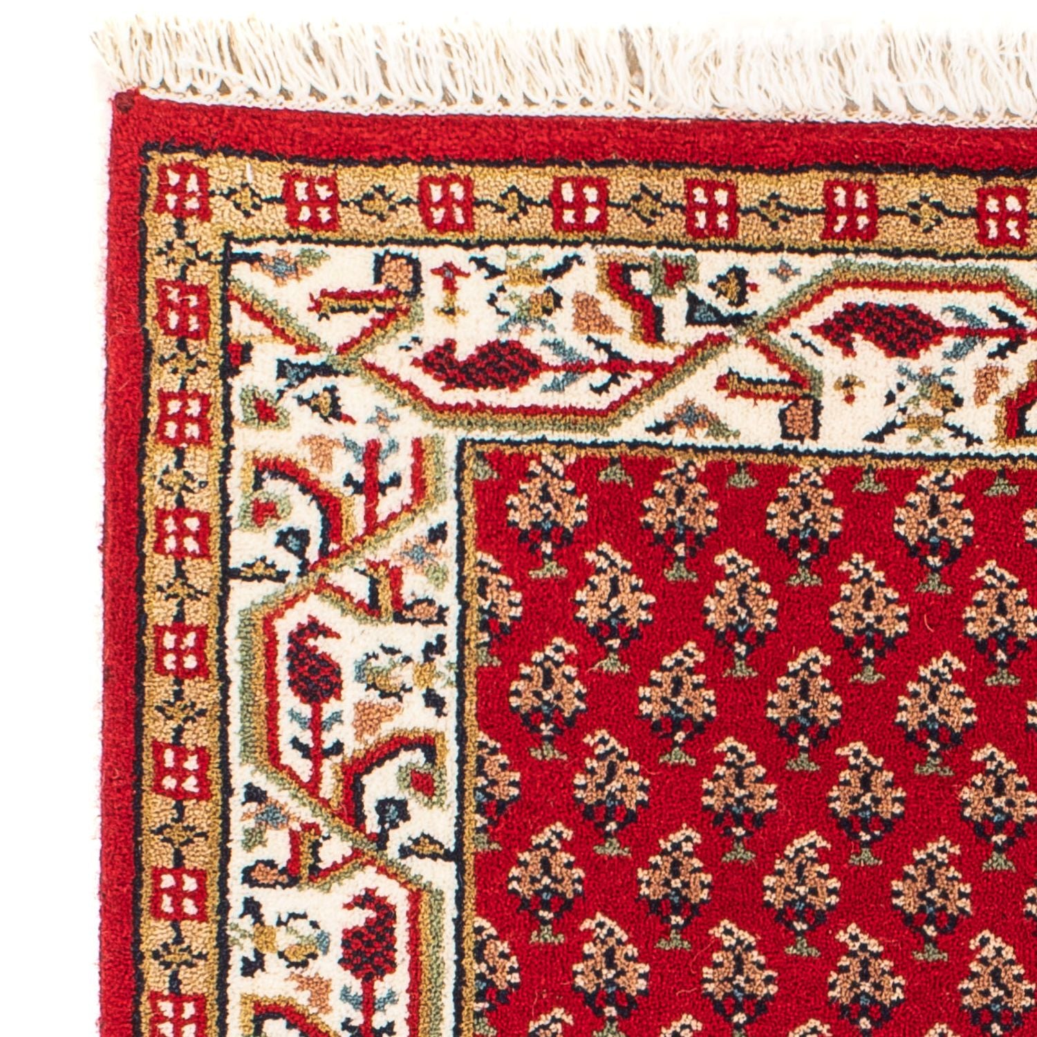 Alfombra oriental - Mir - Indus - 90 x 60 cm - rojo oscuro