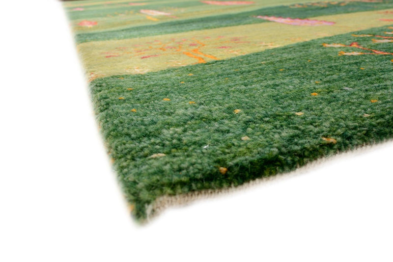 Alfombra Gabbeh - Loribaft Indus - 247 x 172 cm - verde