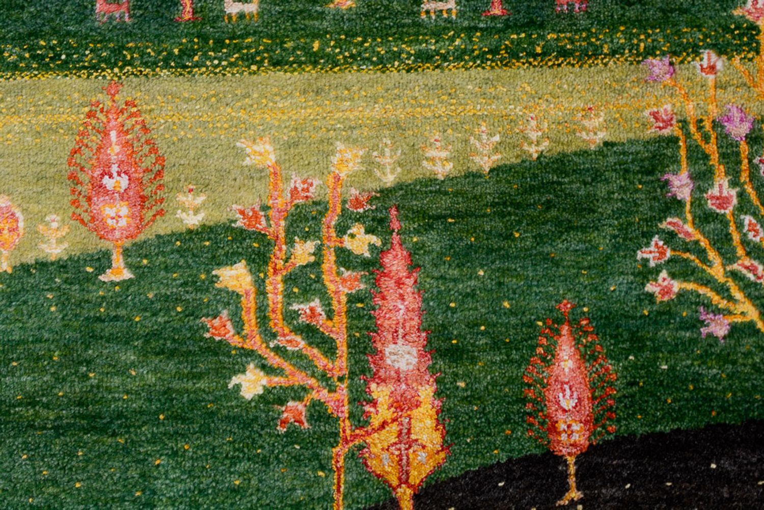 Alfombra Gabbeh - Loribaft Indus - 247 x 172 cm - verde