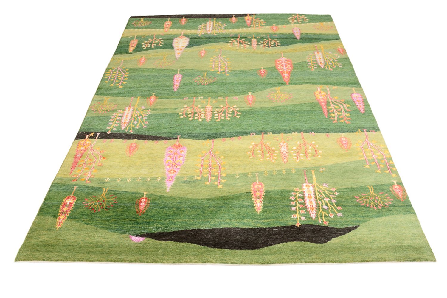 Alfombra Gabbeh - Loribaft Indus - 247 x 172 cm - verde