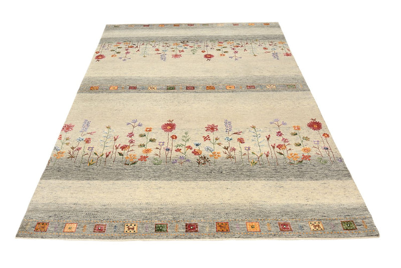 Alfombra Gabbeh - Loribaft Indus - 244 x 173 cm - beige claro