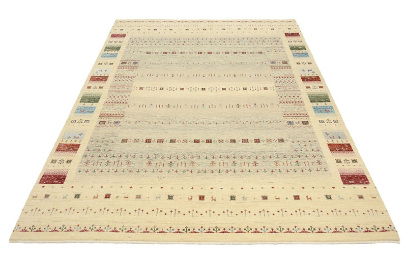 Alfombra Gabbeh - Loribaft Indus - 241 x 172 cm - beige oscuro