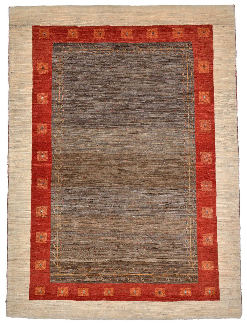 Alfombra Gabbeh - Loribaft Persa - 205 x 150 cm - marrón