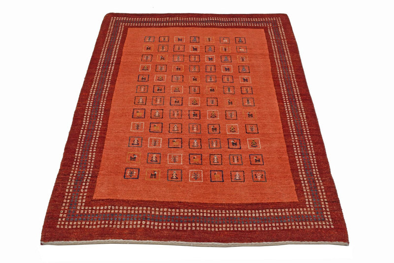 Alfombra Gabbeh - Loribaft Persa - 149 x 103 cm - rojo