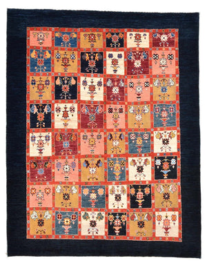 Alfombra Gabbeh - Loribaft Persa - 195 x 153 cm - colorido