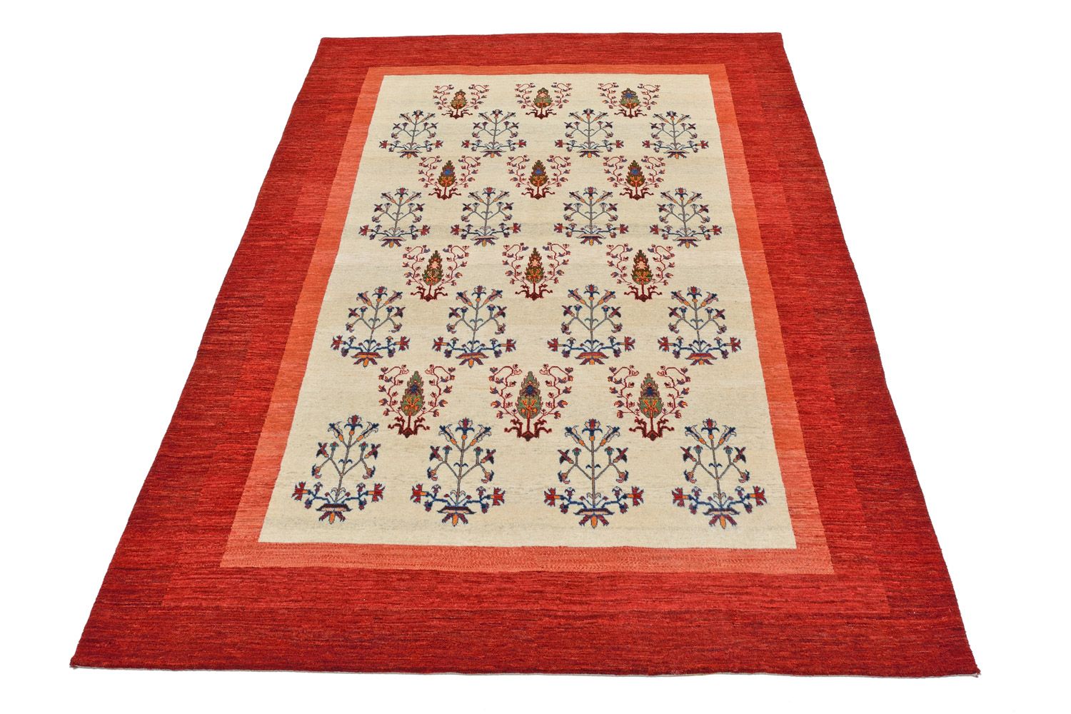 Alfombra Gabbeh - Loribaft Persa - 298 x 200 cm - rojo