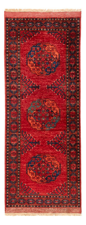 Alfombra de pasillo Alfombra afgana - 207 x 80 cm - rojo