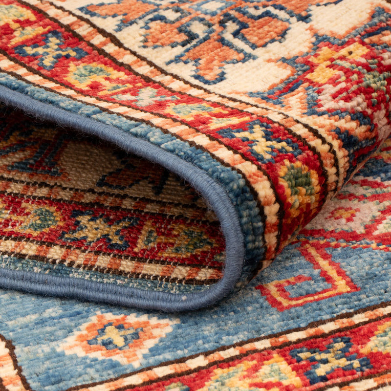 Alfombra Ziegler - Kazak - Real - 127 x 80 cm - azul