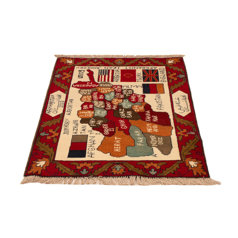 Alfombra afgana - Real - 105 x 68 cm - multicolor
