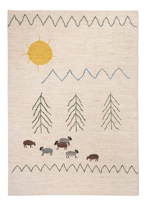 Alfombra bereber - 241 x 172 cm - natural
