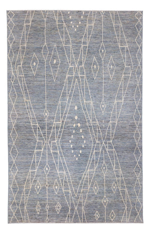 Alfombra bereber - 304 x 194 cm - azul marino