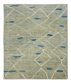 Alfombra bereber - 300 x 256 cm - verde claro