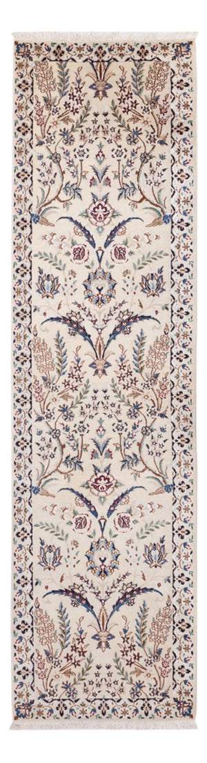 Alfombra de pasillo Alfombra persa - Nain - 226 x 59 cm - crema