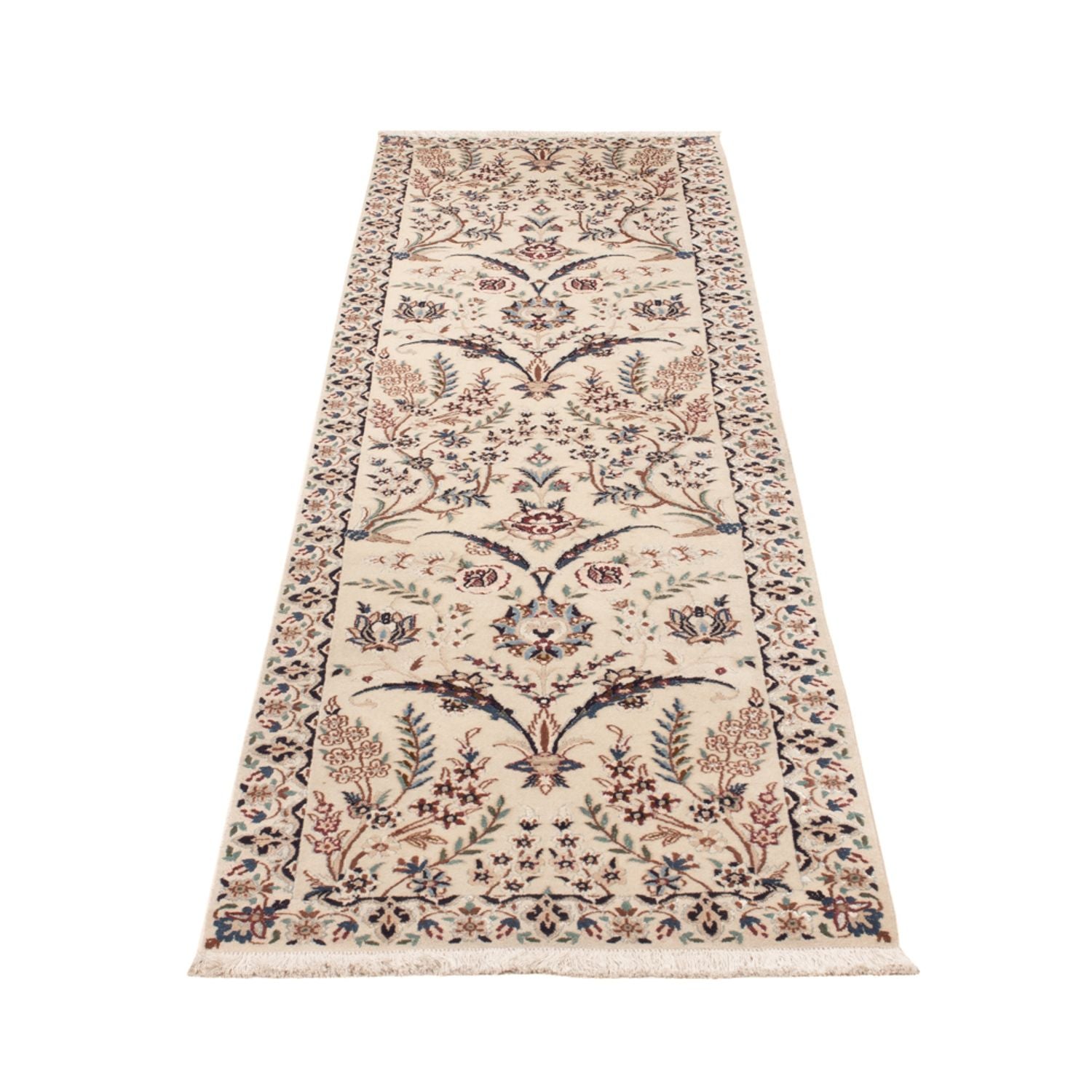 Alfombra de pasillo Alfombra persa - Nain - 226 x 59 cm - crema