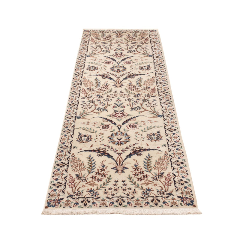 Alfombra de pasillo Alfombra persa - Nain - 226 x 59 cm - crema