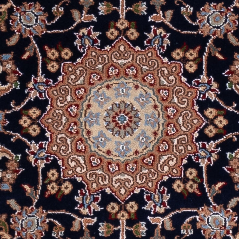 Alfombra de pasillo Alfombra oriental - Nain - Indus - 253 x 81 cm - azul oscuro