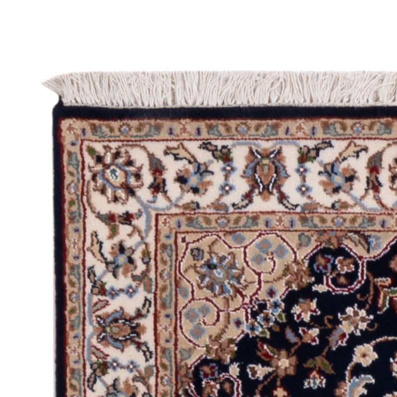 Alfombra de pasillo Alfombra oriental - Nain - Indus - 253 x 81 cm - azul oscuro