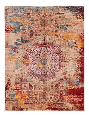 Alfombra de diseño - 201 x 152 cm - multicolor